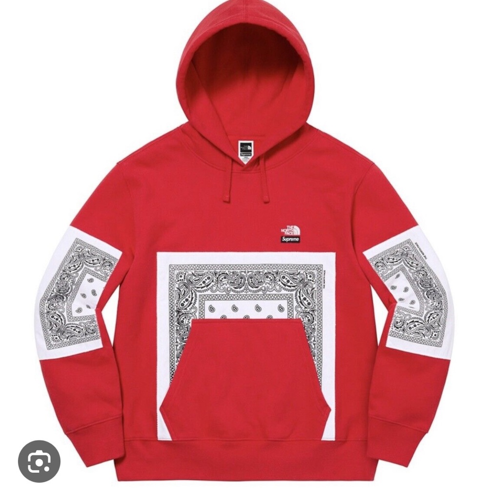 Supreme X The North Face Bandana Hooded Sweatshirt. New, with tags. Size XL.